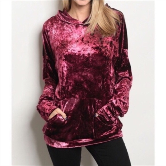 Tie dye for®️ Tops - Wine, buttery tie dye hoodie top.  Beautiful color